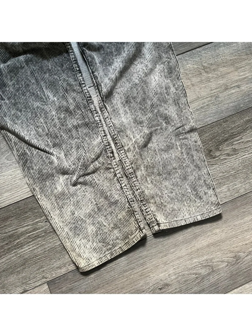 Vintage Levi's Men's 30x32 Acid Wash Corduroy Pants Gray Black Faded Wash USA